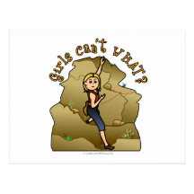 Light Girl Rock Climber Post Cards