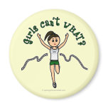 Light Girl Runner in Green Uniform Fridge Magnets