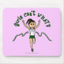 Light Girl Runner in Green Uniform Mousepad