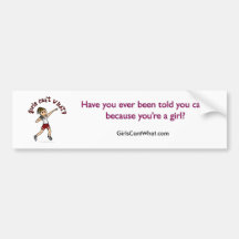Light Girls Shot Put in Red Uniform Bumper Sticker