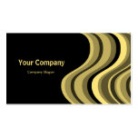 Light Goldenrod Retro Wave Business Card Templates