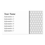 Light Gray and White Polka Dot Pattern. Business Card