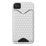 Light Gray and White Polka Dot Pattern. Id Iphone 4 Cases
