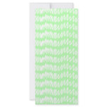 Light green and white squiggle pattern. custom rack card