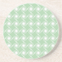 Light green and white swirl pattern. drink coasters