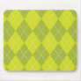 Light Green Argyle Pattern Mouse Mat