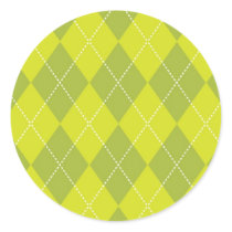 Light Green Argyle Pattern Sticker