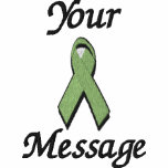 Light green awareness ribbon - Customise embroidered shirts