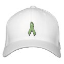 light green awareness ribbon embroidered hats
