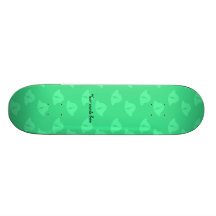 Light green christmas bells custom skate board