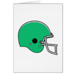 Light Green Football Helmet Greeting Cards