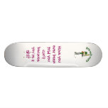 Light Green Girls Baseball Custom Skate Board