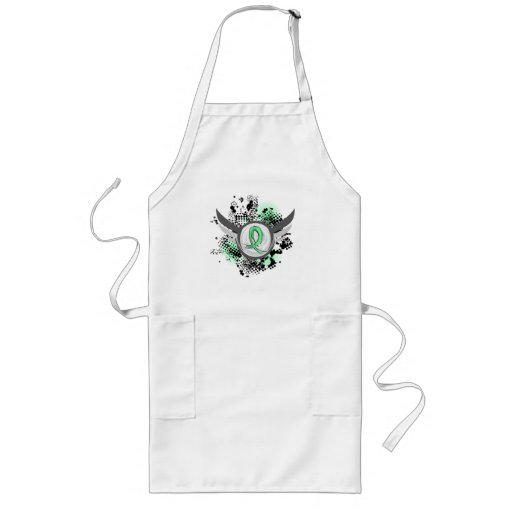 Light Green Ribbon And Wings Celiac Disease Apron
