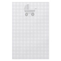Light grey and white baby pram. flyer design