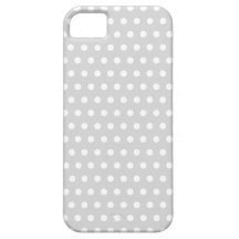 Light Grey and White Polka Dot Pattern.