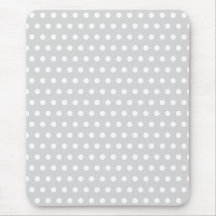 Light Grey and White Polka Dot Pattern. Mousemat
