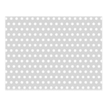 Light Grey and White Polka Dot Pattern. Postcards