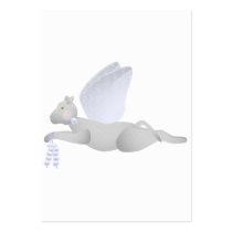 Light Grey Angel Cat With Blue Wings