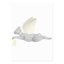 Light Grey Angel Cat With Yellow Wings