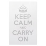 Light Grey Keep Calm and Carry On Personalized Stationery