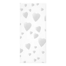 Light Grey Pattern of Love Hearts. Personalized Invite