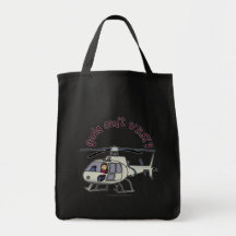 Light Helicopter Pilot Girl Tote Bags