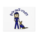 Light K-9 Police Officer postcards