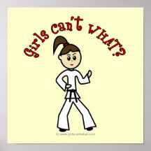 Light Karate Girl Poster