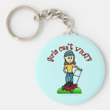 Light Lawn Care Girl Key Chain