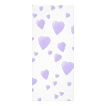Light Lilac and White Love Hearts Pattern. Custom Announcement