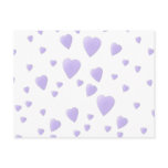 Light Lilac and White Love Hearts Pattern. Post Cards