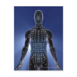 Light map of acupuncture points postcards
