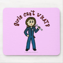 Light Mechanic Girl Mouse Pads