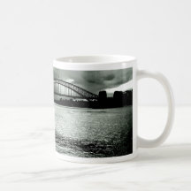 Light over the harbour coffee mug