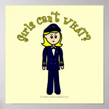 Light Pilot Girl Poster