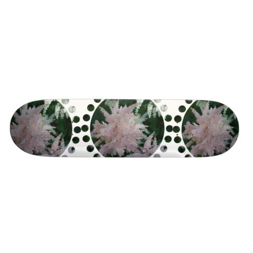 Light Pink Astilbe Flowers on Skateboard