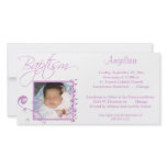 Light Pink Baptism Photo Invitation photo cards