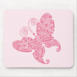 Light Pink Butterfly mousepads