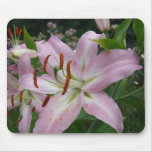 Light Pink Oriental Lily Lillies Floral Mouse Mat mousepads