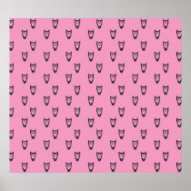 Light pink owl pattern