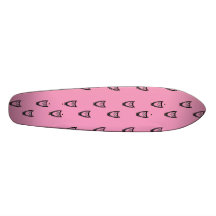 Light pink owl pattern skate deck