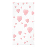 Light Pink Pattern of Love Hearts. Custom photo cards