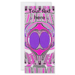 Light pink purple superfly design custom rack cards