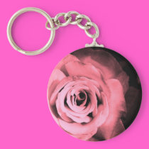 Light Pink - Red Rose keychains