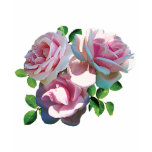 Light Pink Rose Heart Women's Dark T-Shirts