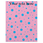 Light pink sky blue tiny and big polka dots