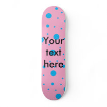 Light pink sky blue tiny and big polka dots