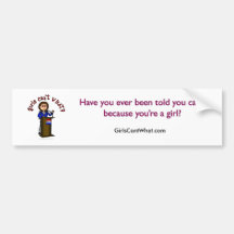 Light Politician Girl Bumper Sticker