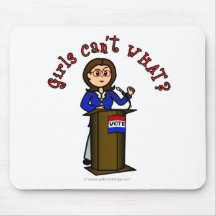 Light Politician Girl Mousepads