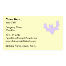 Light Purple Bat. Business Card Template